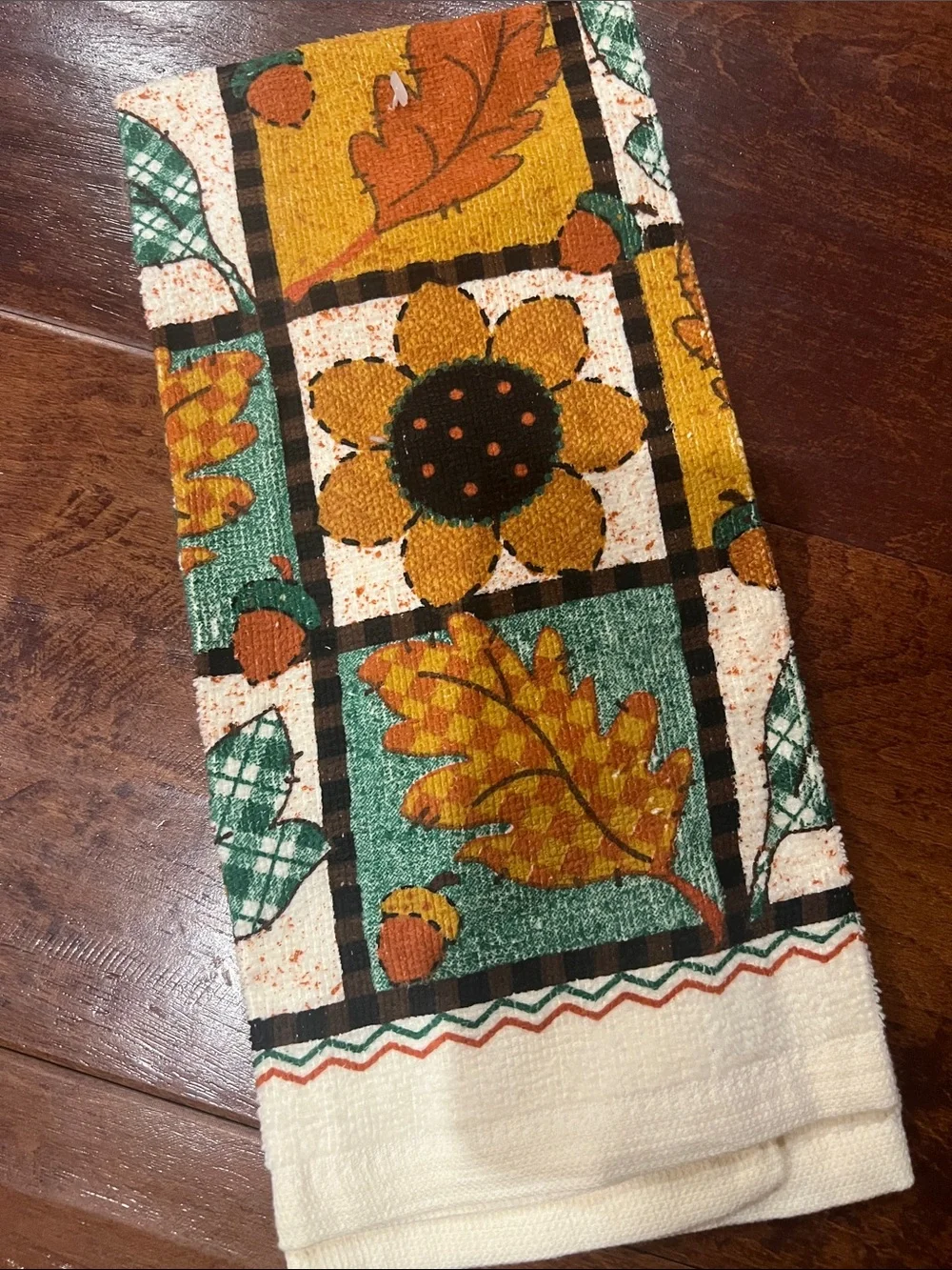 Harvest Fall Orange Kitchen Towel and Pot Holder Set